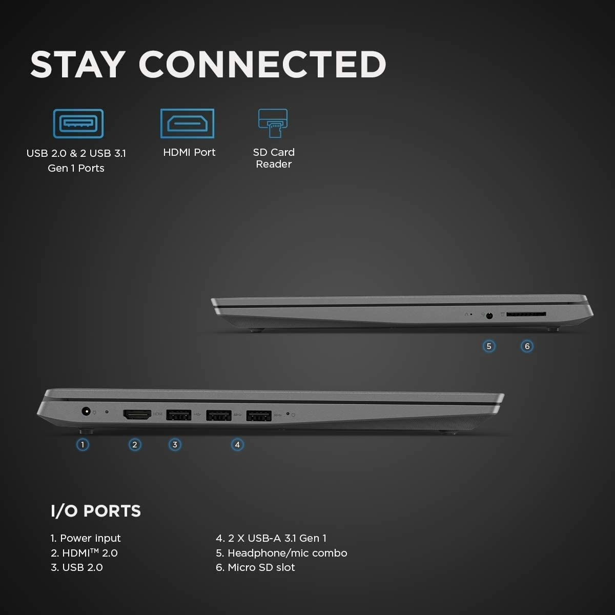 Lenovo V14 Intel Core i3 10th Gen 14-inch HD Thin and Light Laptop (4GB RAM/1TB  HDD/DOS/Grey/ 1.6 kg)