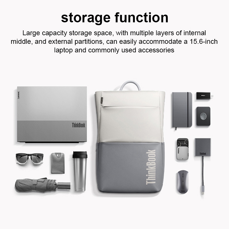 Laptop Bag Lenovo Thinkbooktb530-B Casual Business Backpack Gray 15.6inch - AliExpress 7