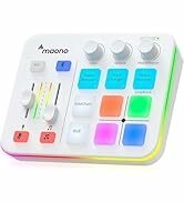 MAONO Gaming Audio Mixer, Audio Interface with Pro-preamp, RGB, Bluetooth, 48V Phantom Power for ...