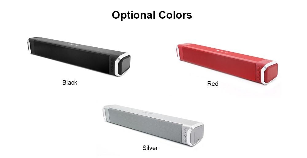 NewRixing NR - 2017 Elegant Wireless Bluetooth Soundbar Home Theater Speaker- Red NewRixing NR - 2017 Elegant Wireless Bluetooth Soundbar Home Theater Speaker- Red