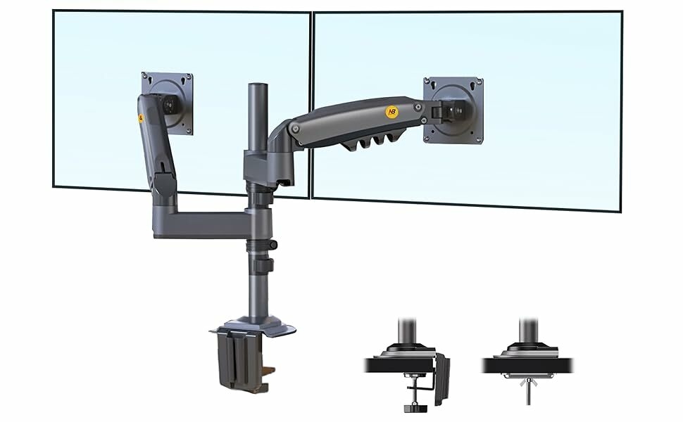 Technical diagram showing various mounting positions and adjustability features of a device holder or mount system with multiple angles and configurations.