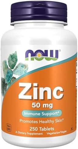 Now Foods Zinc Gluconate 50mg 250 Tablets
