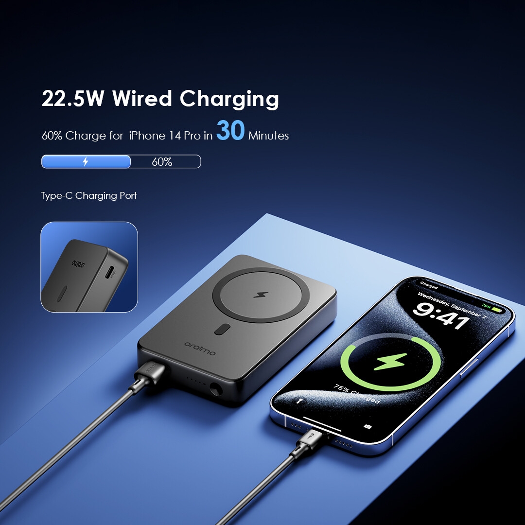 MegPower 15 OPB-7102W 22.5W wired charging