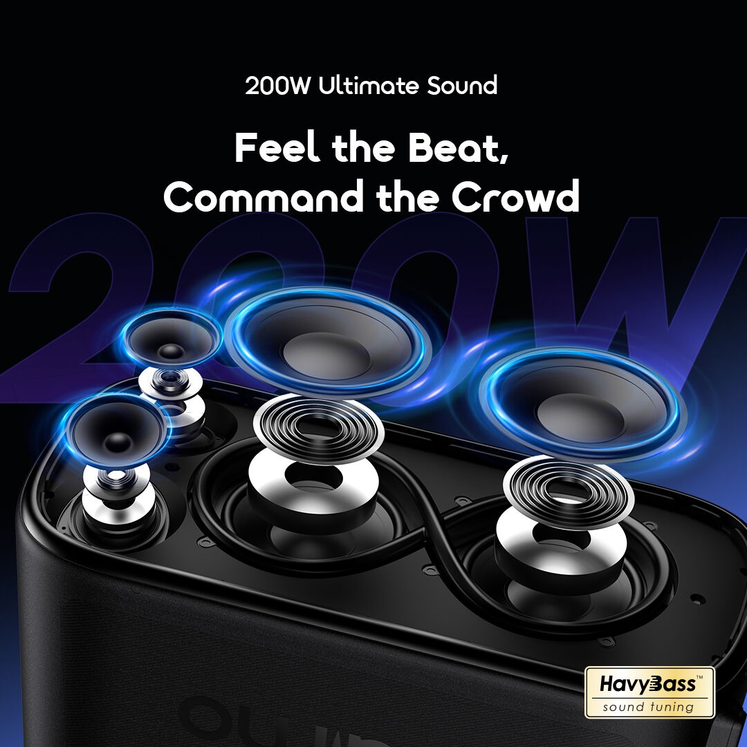 oraimo Wireless Party Speaker SpaceBox Max OBS-982 3 200W Ultimate Sound