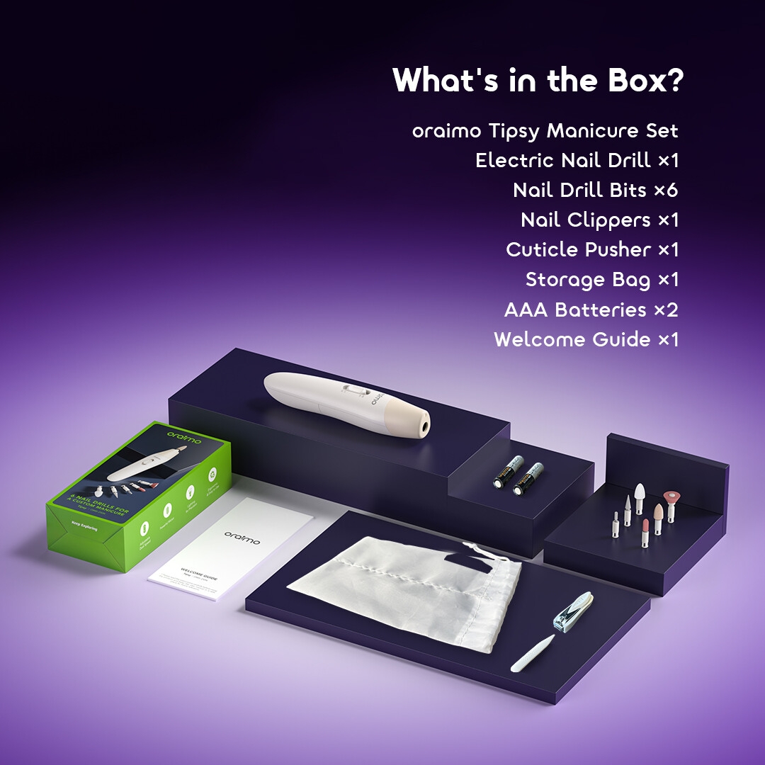 oraimo Manicure Set Tipsy OMS-210N 8 What's in the box
