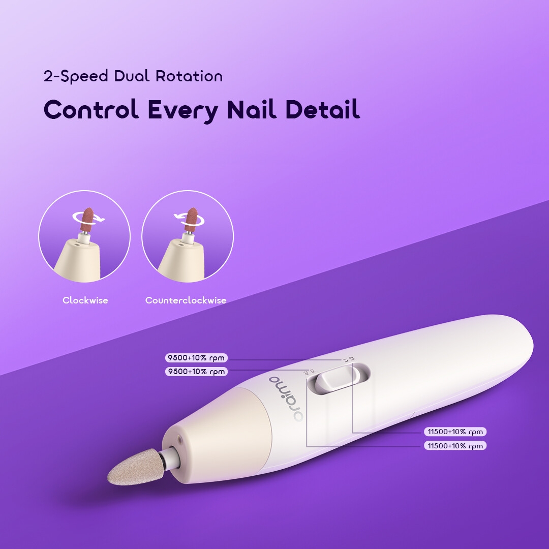 oraimo Manicure Set Tipsy OMS-210N 4 2-Speed Dual Rotation