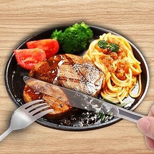 Cutting steak,a piece of cake!