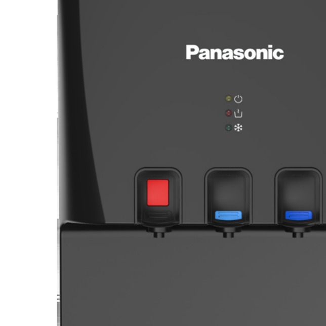 Panasonic 3 Faucets Water Dispenser SDMWD3320, Hot, Cold & Normal With Bottom Fridge & Child Lock Safety - Black