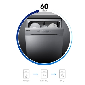 Save time with 60-minute wash & dry