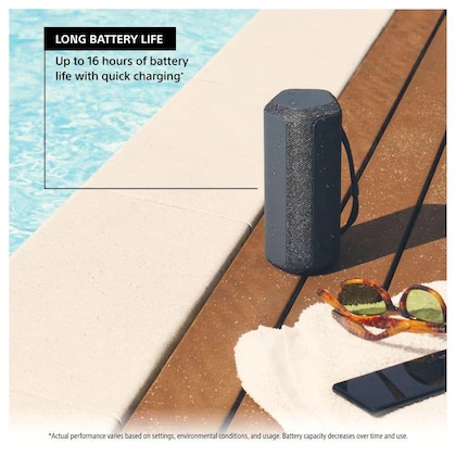 Buy Sony X-Series XE200 Portable Wireless Speaker with IP67 Water Resistant  and Dustproof, Fast charging, upto 16 hrs of playtime, Hands free function,  Bluetooth 5.2, Wider sound, Black Online at Best Prices