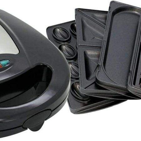 Sonashi 7-in-1 Multi Snack Maker SSM-862 - Detachable Sandwich, Grill, Donut, Waffle, Cupcake, Nutty, Omelet Making Plates | Kitchen Appliances