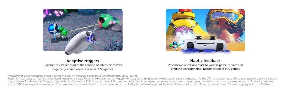 Immersive Play: Feel tension & impact with adaptive triggers, haptic feedback & 3D audio.