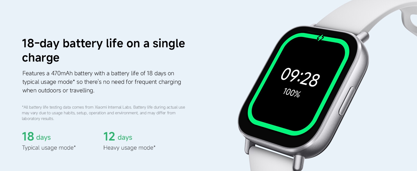 18-day battery life on single charge