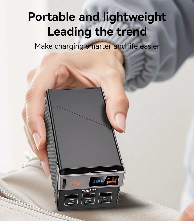 YP63 50000mAh 22.5W Fast Charging Large Screen Power Bank Details