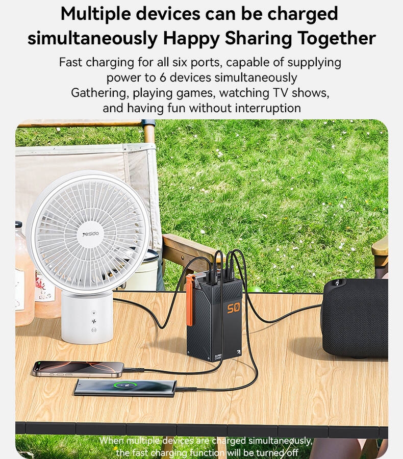 YP63 50000mAh 22.5W Fast Charging Large Screen Power Bank Details