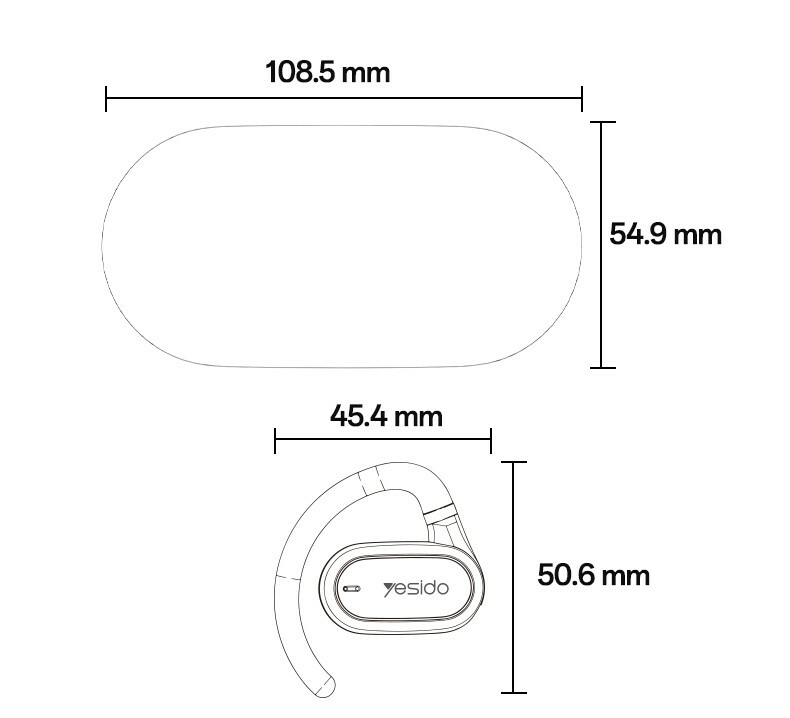 YSP25 BT5.3 IPX5 Waterproof OWS Wireless Earphones Details