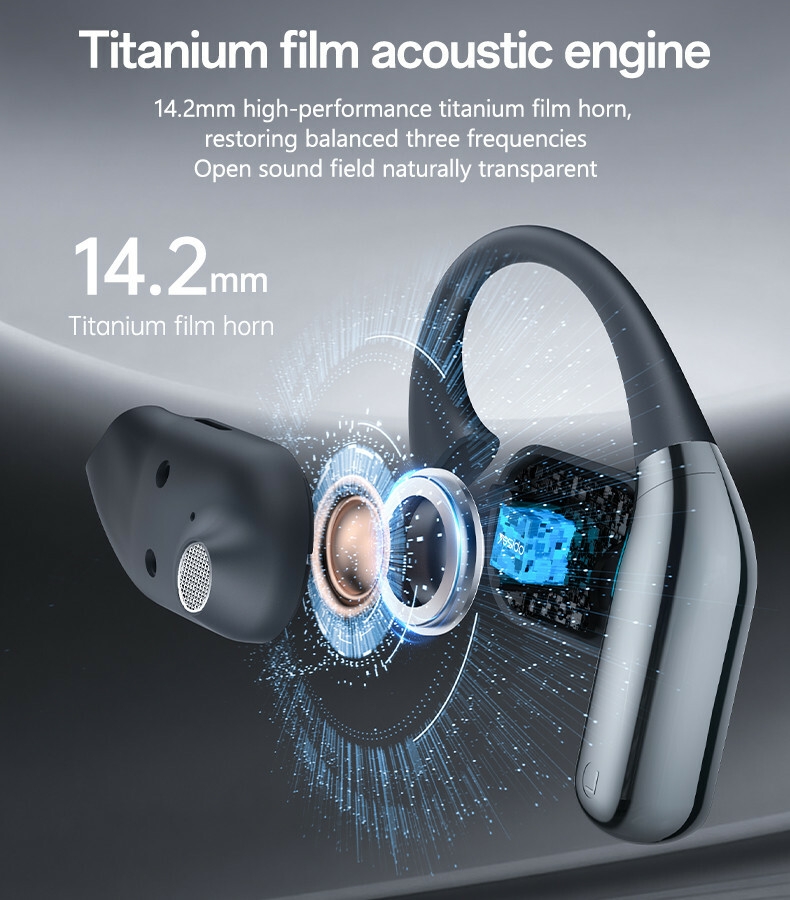 YSP26 BT5.4 ENC Noise Reduction LCD BT OWS Wireless Headphone Details