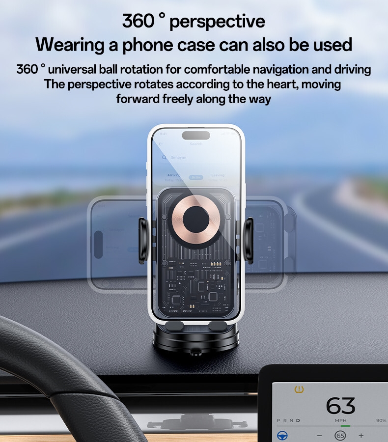C307 15W Wireless Charging Phone Holder details