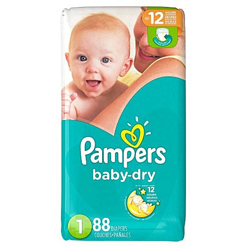 Buy Pampers Pampers Baby Dry Diapers, Size1 , Jumbo Pack Count, 88pcs ...