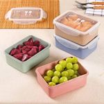 product_image_name-Generic-Plastic Lunch Boxes Fridge Food Container Colorful Microwaveable Lunch Bento Dinner Kids Picnic Home Supply Creative Fruit Storage Box Portable For Picnic School Office Workers - Multicolor-8