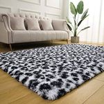 Fluffy Anti- Skid Shaggy Carpets- Black,White