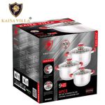 product_image_name-Generic-6 Pieces Stainless Steel  Cookware Set With Mirror Polish And Glass lids-Silver-4