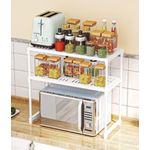product_image_name-Generic Xim-2 Tier Microwave Storage Rack Microwave Shelf Rack Microwave Oven Wall Stand- Multicolor-1