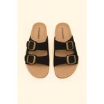 Unisex men and women flat sandals-black buckle