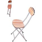 product_image_name-Generic-Homestyle Wooden Folding Stool with Back Support - Multicolor-4