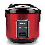 product_image_name-Saachi-Electric Rice Cooker With Steam Basket To Cook Vegetables-Red/Black-2