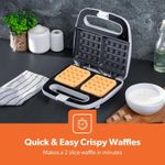 product_image_name-Geepas-Waffle Maker, 2 Slice Electric Waffle Maker, GWM676N Non-Stick Waffle Maker with Adjustable Temperature Control Overheat Protection & Safety Lock -Multi-2