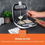 product_image_name-Geepas-Waffle Maker, 2 Slice Electric Waffle Maker, GWM676N Non-Stick Waffle Maker with Adjustable Temperature Control Overheat Protection & Safety Lock -Multi-5