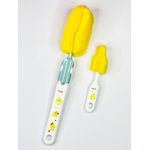 product_image_name-Generic-2 Pieces Sponge Washing Brush Rotation Set Baby Pacifier Cup, Feeding bottle and Nipple Cleaner Tools- Multicolor-1