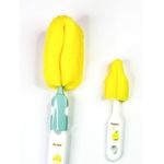 product_image_name-Generic-2 Pieces Sponge Washing Brush Rotation Set Baby Pacifier Cup, Feeding bottle and Nipple Cleaner Tools- Multicolor-3