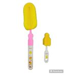 product_image_name-Generic-2 Pieces Sponge Washing Brush Rotation Set Baby Pacifier Cup, Feeding bottle and Nipple Cleaner Tools- Multicolor-6