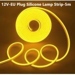 product_image_name-Generic-12V LED Strip Light-Yellow-5Metres-With EU Plug-1