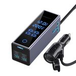 product_image_name-Powerology-2×AC Socket Car Power Inverter - Gray-1