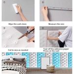 product_image_name-Generic-5pcs Grey + 5pcs white Anti-collision wall stickers for soft bedside decoration, creative soft headboard decoration, thickened and impact-resistant, can be cut -3