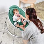 product_image_name-Generic-Bluetooth Baby Swing for Infants-Removable Baby Chair Adjustable Electric Baby Bouncer Seat Multiple Function Baby Rocker Swing Sand-Green-2