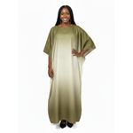 Elegant Butterfly Kaftan, Ombre butterfly Kaftan, free dress, free Dera, Maxi dress , Gradient Olive Green And Cream