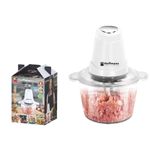 product_image_name-Hoffmans-Electric Meat Grinder Machine Food Chopper Meat Grinder Blender Grinder For Meat, Vegetables, Fruit And Nuts With 2L Glass Bowl And 4 Large Sharp Knives - Multicolors-1