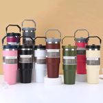 product_image_name-Generic-30 oz tumbler with a handle, straw lid, and insulated stainless steel designed for travel and can be used for both hot and cold drinks-Multicolour-2