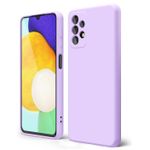 product_image_name-Samsung-Galaxy A32 5G Luxury Soft Rubber Liquid Silicone Case Skin Touch Feel Phone Cover Sky Purple -1