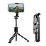 product_image_name-Generic-Wireless Bluetooth Multifunction Remote Selfie Stick Tripod-1