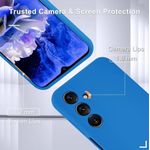 product_image_name-Samsung-Galaxy A25 Luxury Soft Rubber Liquid Silicone Skin Touch Feel Cover Case With Screen Protector Blue-4