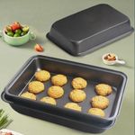 product_image_name-Generic-Baking Deep Baking Pans Set, Rectangle Cake Pan for Oven, 3pcs - Black-1
