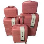 product_image_name-Generic-5 Piece Luggage Set Hardside Polypropylene Suitcase 16" 20" 24" 28" 32" Trolley Bags Luggage Spinner TSA Lock National Travaller -Multicolor-3