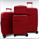 product_image_name-Generic-5 Piece Luggage Set Hardside Polypropylene Suitcase 16" 20" 24" 28" 32" Trolley Bags Luggage Spinner TSA Lock National Travaller -Multicolor-8