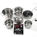 Zepter 6 Piece Stainless Steel Cook Ware Set-Silver