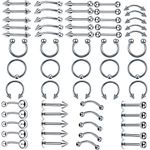 product_image_name-Generic-10 PIECES Wholesale body piercing jewelry stainless steel rings for piercings lip, nose, bellybutton, eyebrow, micro dermal, surface bar, septum, smiley, tongue, helix, tragus, dimple etc-1